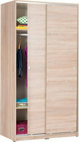 Sliding Double Door Wardrobe Sonoma 94x52x182cm