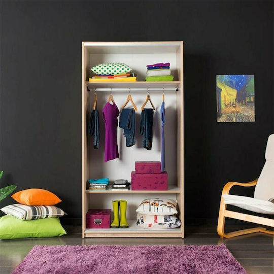 Sliding Double Door Wardrobe Sonoma 94x52x182cm
