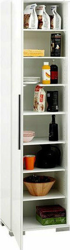 Single Door Wardrobe Diamond White 50x35x187cm