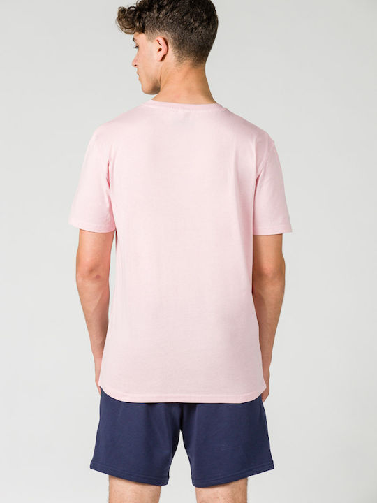 GSA Ανδρικό T-shirt Ροζ με Λογότυπο