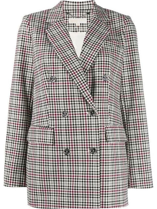 Michael Kors Women's Double Breasted Blazer Checked