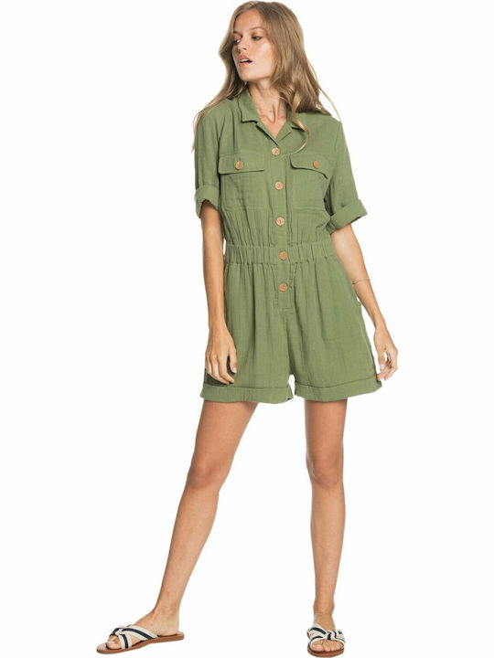 Summer Rules Women's Short Sleeve One-piece Shorts Green