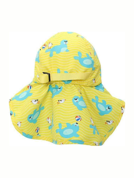 Zoocchini Παιδικό Καπέλο Υφασμάτινο Αντιηλιακό Seal για Αγόρι Κίτρινο