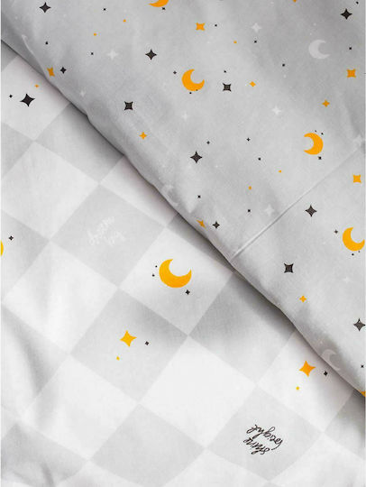 Vesta Home Baby Duvet Cover Set With Pillowcase Dream Gray 120x160cm