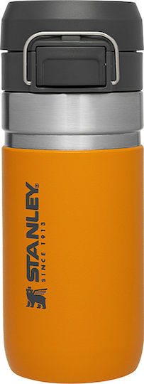 Stanley Go Quick Flip Bottle Thermos Stainless Steel BPA Free 470ml Orange with Mouthpiece