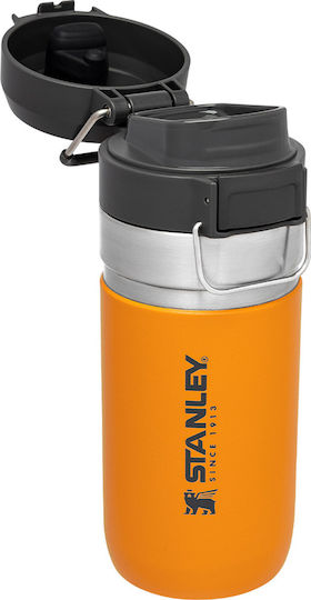 Stanley Go Quick Flip Bottle Thermos Stainless Steel BPA Free 470ml Orange with Mouthpiece