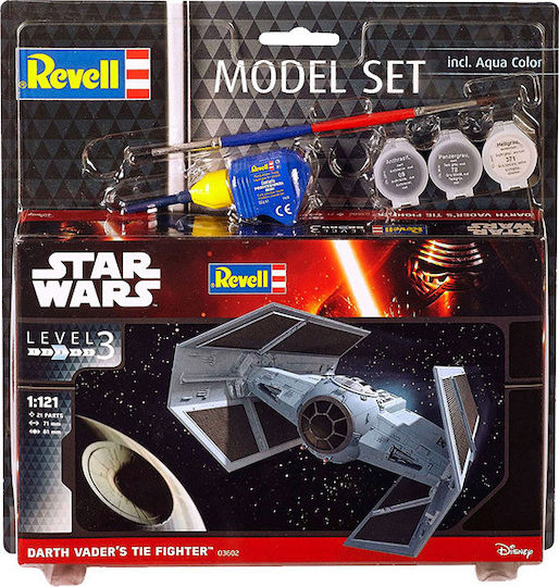 Revell Star Wars: Darth Vader's TIE Fighter Фигура за Моделизъм Космически кораб 21 Части в Мащаб 1:121 7.1x8.1см. 63602