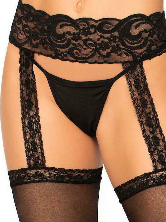 Leg Avenue Sheer Thigh High Sexy Black Socks