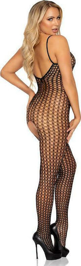 Leg Avenue Seamless Crochet Bodystocking Black