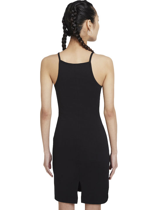 Nike Sportswear Mini Καλοκαιρινό Αθλητικό με Τιράντα Φόρεμα Μαύρο