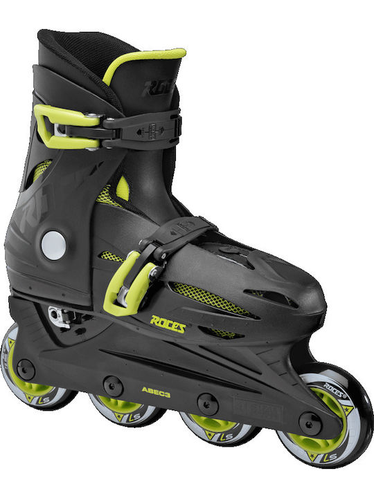 Roces Orlando 4.0 Inline Αυξομειούμενα Rollers Μαύρα με Προστατευτικά και Κράνος Παιδικά