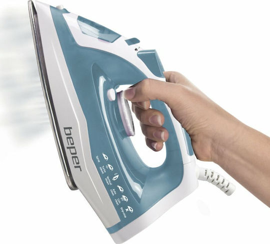Beper Fier de Călcat cu Aburi 2400W cu Talpă din Oțel Inoxidabil și Debit Continu de Abur 25g/min