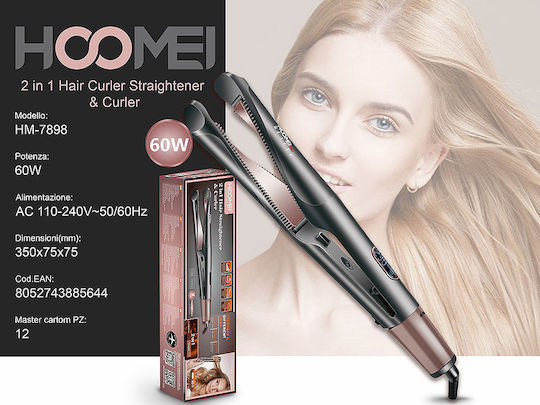 Hoomei Straightener And Curler HM-7898 Hair Straightener 60W
