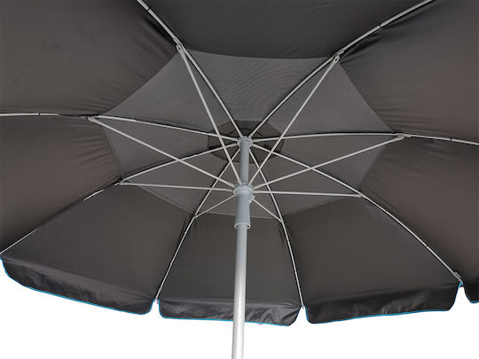 Hupa Oasis BlackOut Beach Umbrella Diameter 2m with UV Protection and Air Vent Gray