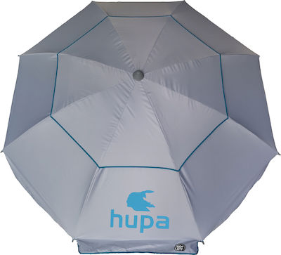Hupa Ομπρέλα Θαλάσσης Διαμέτρου 2m με UV Προστασία και Αεραγωγό Γκρι Oasis BlackOut
