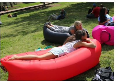Inflatable Air Sofa Φουσκωτό Lazy Bag Κόκκινο 190εκ.