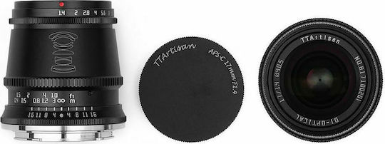 TTArtisan Crop Camera Lens 17mm f/1.4 Fixed for Micro Four Thirds (MFT) Mount Black