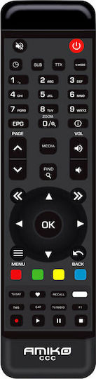 Amiko Δορυφορικός Αποκωδικοποιητής Mini Combo 4K UHD DVB-C / DVB-T2 / DVB-S2X σε Μαύρο Χρώμα