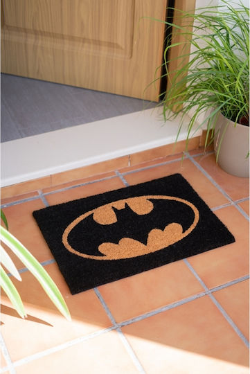 Grupo Erik Covor de Intrare din Cocos cu Suport Antiderapant Batman Negru - Bej 40x60buc