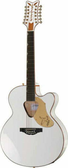Gretsch Semi-acustic Chitară G5022CWFE-12 Rancher Falcon Chitare acustice cu decupaj Alb
