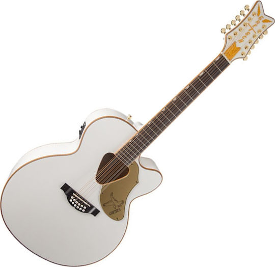 Gretsch Semi-acustic Chitară G5022CWFE-12 Rancher Falcon Chitare acustice cu decupaj Alb
