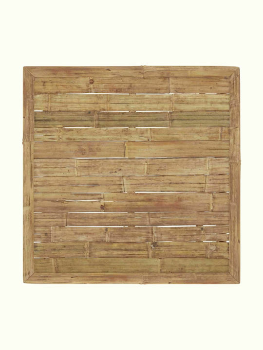 Sitting Room Outdoor Free Standing Bamboo Table Natural 65x65x30cm