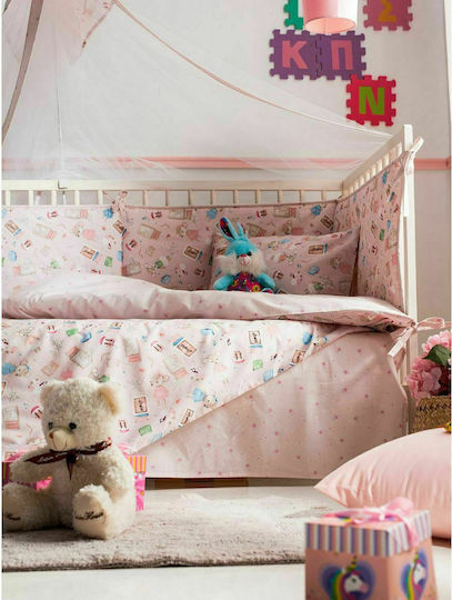 Vesta Home Mouse Set Baby Bettlaken Für Krippe Baumwolle Rosa 120x165cm 3Stück