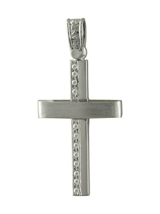 Triantos Women's White Gold Cross 14K