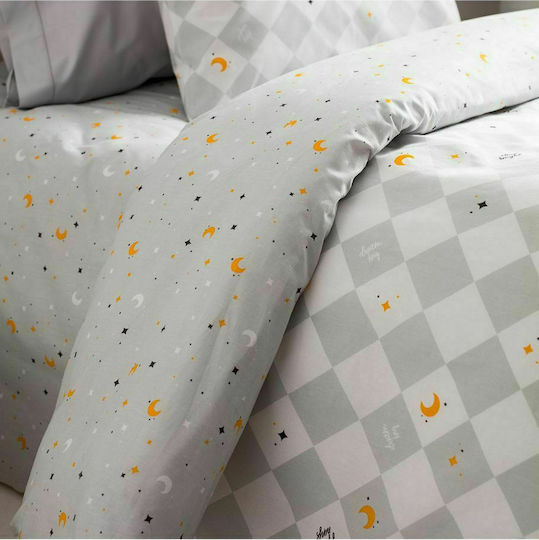 Vesta Home Dream Baby Sheets Set Crib Cotton Gray 120x165cm 3pcs