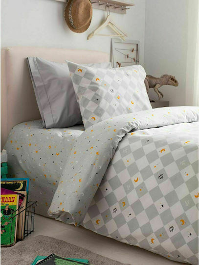 Vesta Home Dream Baby Sheets Set Crib Cotton Gray 120x165cm 3pcs