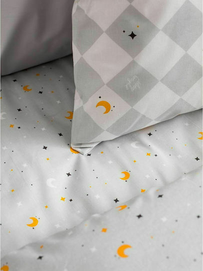 Vesta Home Dream Baby Sheets Set Crib Cotton Gray 120x165cm 3pcs
