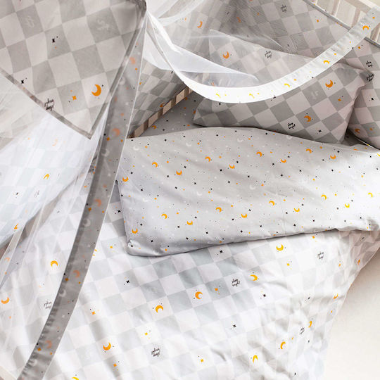 Vesta Home Baby Sheets Dream Gray Fitted 120x165cm