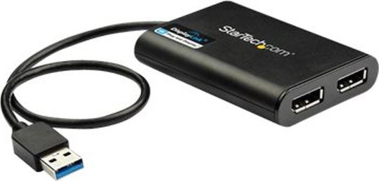 StarTech Converter USB-A male to DisplayPort 2x female 1pcs USB32DP24K60