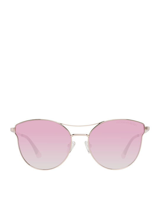 Victoria's Secret Women's Sunglasses with Rose Gold Metal Frame and Pink Gradient Lens VS0050 28Z