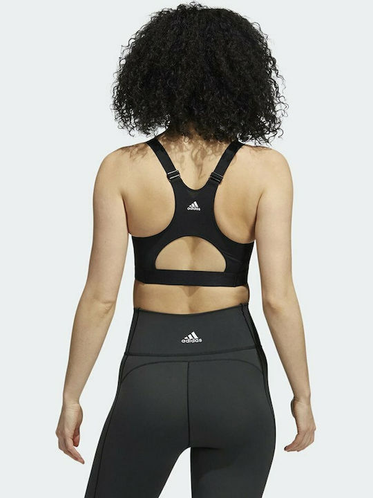 adidas Ultimate High-Support Logo Women's Sports Bra with Light Padding Black