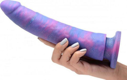 XR Magic Stick Silicone Dildo With Glitter Dildo realist Cu ventuză Violet 24cm