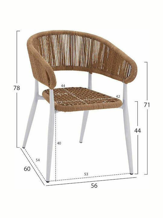 Garten- und Outdoor-Möbelsets Typsatz Speisesaal 5 Stück Weiß - Beige