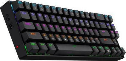Redragon Deimos K599 Ασύρματο Gaming Μηχανικό Πληκτρολόγιο Tenkeyless με Custom Red διακόπτες και RGB φωτισμό (Αγγλικό US)
