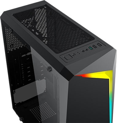 Xigmatek Vortex Gaming Midi Tower Κουτί Υπολογιστή με RGB Φωτισμό Μαύρο