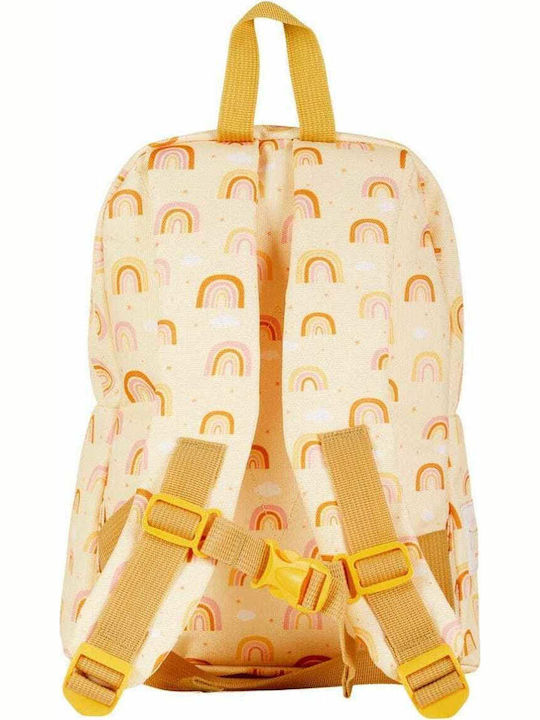 A Little Lovely Company Rainbows School Bag Backpack Kindergarten in Yellow color