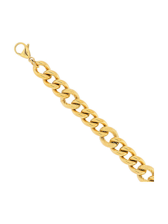 Visetti Damen Kette Hand aus Stahl Vergoldet Breit Dicke 10.5mm Visetti Damen Kette Hand aus Stahl Vergoldet Breit Dicke 10.5mm