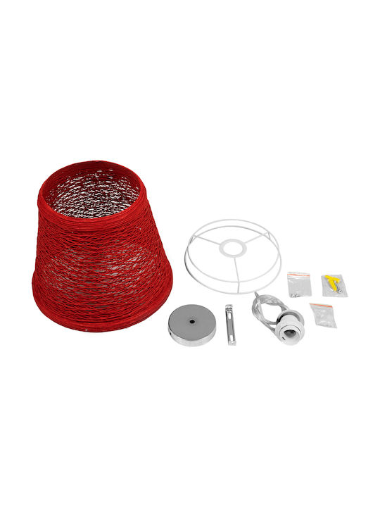 GloboStar Playroom Deckenleuchte Rote mit Seil für Lampenbirnensockel E27 32x32x27cm