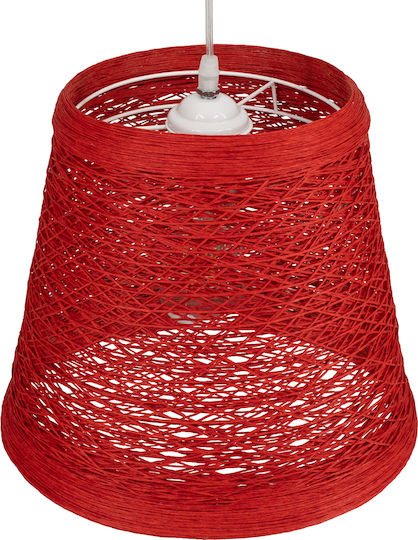 GloboStar Playroom Red Ceiling Light with Rope for E27 Socket 32x32x27cm