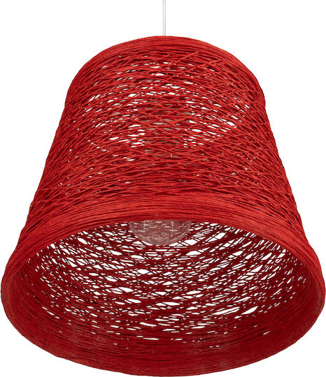 GloboStar Playroom Red Ceiling Light with Rope for E27 Socket 32x32x27cm