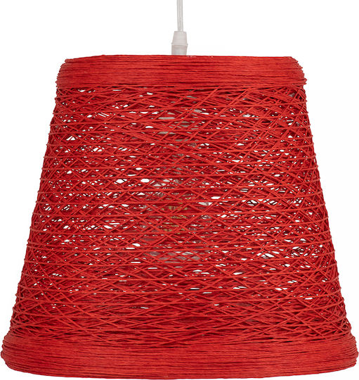 GloboStar Playroom Red Ceiling Light with Rope for E27 Socket 32x32x27cm
