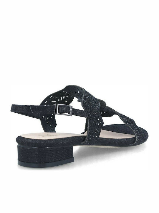 Sandale cu strasuri Negre