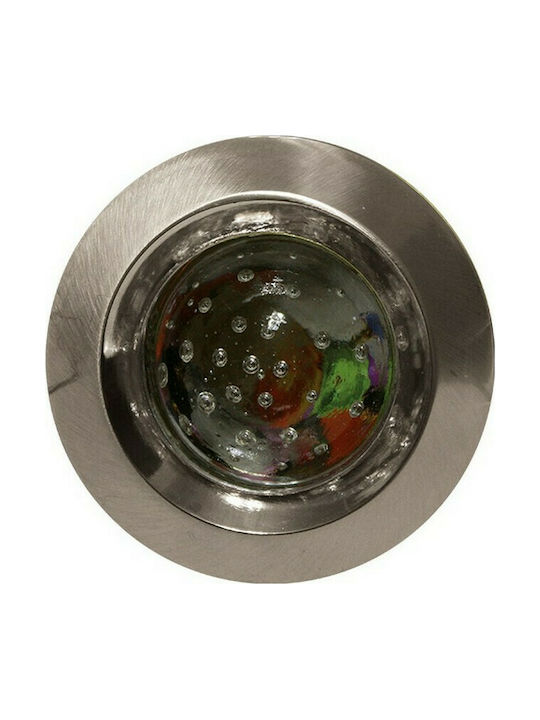 Aca Round Metallic Recessed Spot with Socket GU10 MR16 Silver 8.3x8.3cm.