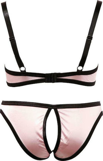Cottelli Collection Half-Cup Bra Set Sexy Σετ Εσωρούχων Ροζ