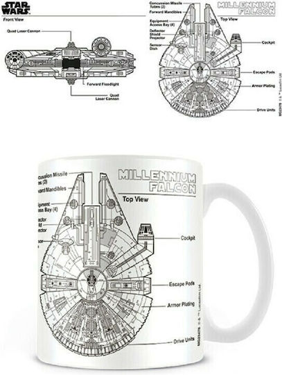 Pyramid International Star Wars-Millennium Falcon Sketch Mug Ceramic White 315ml