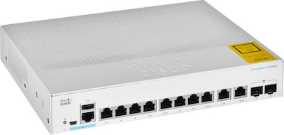 Cisco CBS350-8T-E-2G Verwaltet L3 Switch mit 8 Ports Gigabit (1Gbps) Ethernet